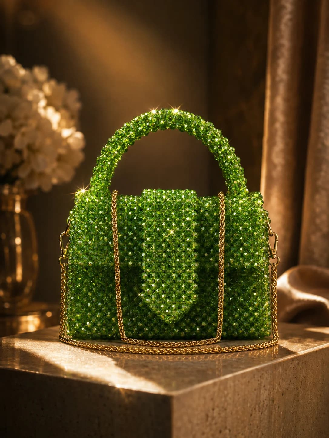 Green Crystal Handbag