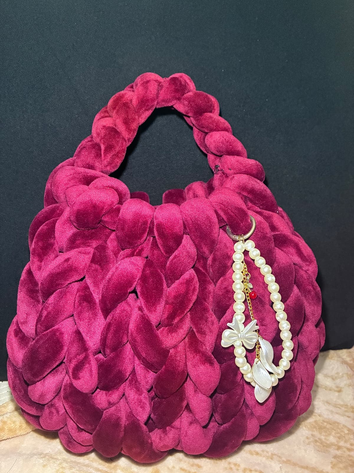 Valvet Chunky Yarn Bag